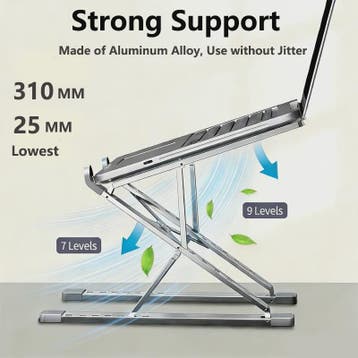 Verstelbare Aluminium Laptopstandaard - Opvouwbaar & Koelend, Verzenden, Nieuw