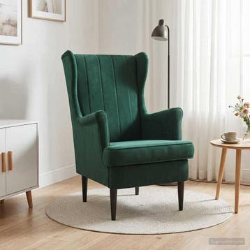 vidaXL Fauteuil Donkergroen Fluweel, Verzenden, Nieuw