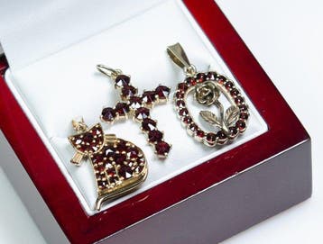 Zonder minimumprijs - 3-delige sieradenset - 925 zilver -