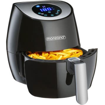 Heteluchtfriteuse Zwart RVS Kunststof 2,6L 1500W, Verzenden, Nieuw