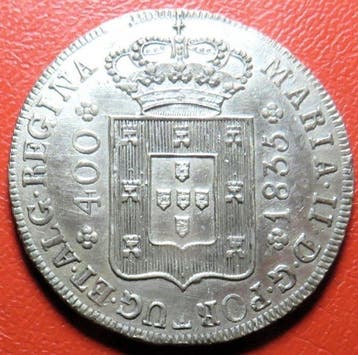 Portugal. D. Maria II (1833-1853). Cruzado Novo (480 Reis) -