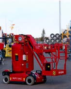 Verticale masthoogwerker, 11.2M werkhoogte, 345° rotatie bak, Verzenden