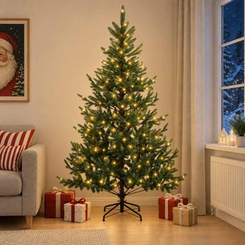 vidaXL Kunstmatige Inklapbare Kerstboom 120 cm 150 LEDs, Verzenden, Nieuw