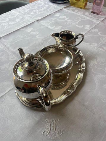 WMF / Geislingen - Koffie- en theeservies (4) - Verzilverd, Antiek en Kunst
