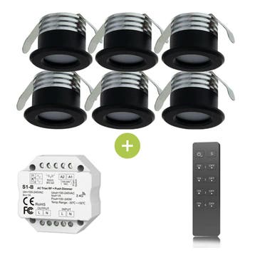 Bundel | LED Veranda inbouwspot | Ø31mm | 1.5 W, Ophalen of Verzenden, Nieuw, Plafondspot of Wandspot