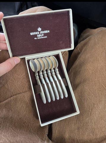 Georg Jensen - Lepel (6) - Kaktus - .925 zilver - Kaktus,