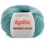 Katia Merino Aran - 86 waterblauw - Merinogaren, Ophalen of Verzenden, Nieuw