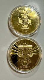 Historische collectie van 2 munten, 24 vergulde, Duitse