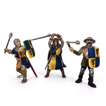 Schleich - Action figure Lot of 3 Retired Medieval Lion