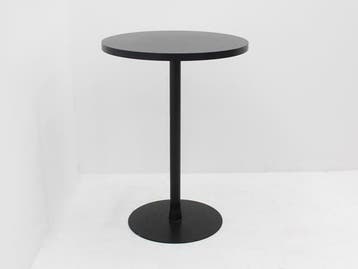 Statafel - bartafel - Ø70cm - zwart - kolompoot zwart, Ophalen of Verzenden, Gebruikt