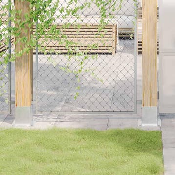 vidaXL Spokkels vierkant 4 st gegalvaniseerd staal, Verzenden, Nieuw