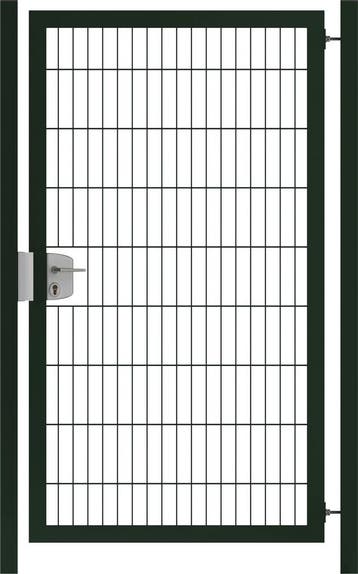 Hillfence Premium Enkele Poort Diepzwart RAL9005 100 cm, Nieuw