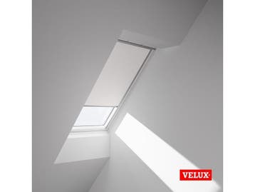 VELUX DKL - Verduisterend Rolgordijn - Zilveren Kozijn - Wit, Verzenden, Zo goed als nieuw