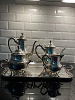 Koffie- en theeservies (5) - Verzilverd messing - Thee- en