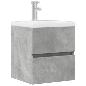 vidaXL Wastafelkast 41x38,5x45 cm spaanplaat betongrijs, Verzenden, Nieuw, Wastafelkast, Minder dan 100 cm