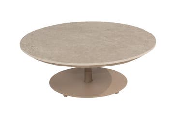 4 Seasons Outdoor Boaz koffietafel - latte/keramiek - Ø80, Verzenden, Nieuw, Rond, Rvs