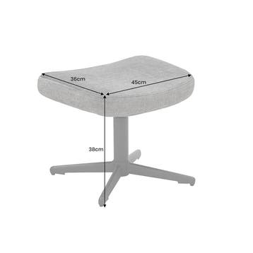 Kruk VOGUE 45 cm draaibaar fluweel taupe met zwart metalen, Ophalen of Verzenden, Nieuw