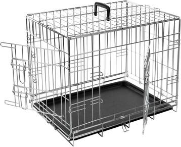 Hondenbench Flamingo Keo Zilver Maat S – Opvouwbare Gegal., Verzenden, Nieuw