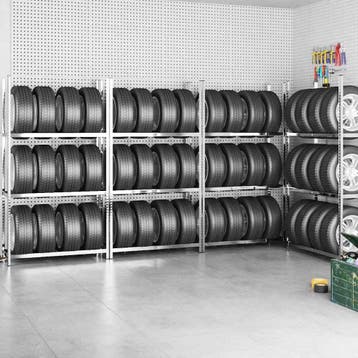 vidaXL Bandenrekken 3-laags 4 st 110x40x200 cm staal, Verzenden, Nieuw