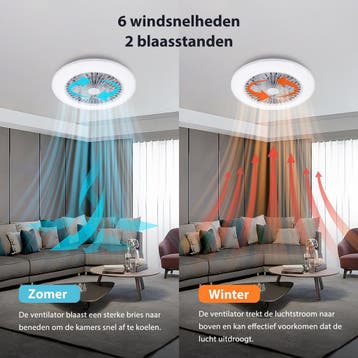 Plafondventilator met verlichting - Plafondlamp met ventilat, Verzenden, Zo goed als nieuw