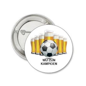 Voetbal kampioen buttons voor maar 0,95!, Verzenden, Nieuw, Overige typen
