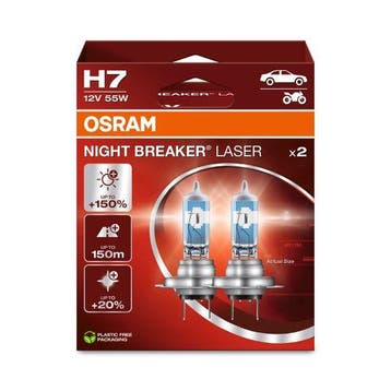 Osram H7 Night Breaker LASER 12V 55W Set, Ophalen of Verzenden