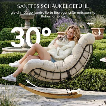 Schommelstoel - Fauteuil met armleuning - Relaxfauteuil - Re, Verzenden, Zo goed als nieuw