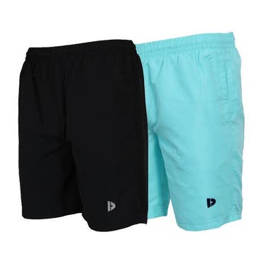 Donnay Donnay Heren - 2-Pack - Korte sportbroek Ian - Zwart, Kleding | Heren, Verzenden, Nieuw