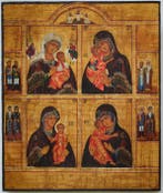 Icoon - Russisch-orthodoxe icoon Vierdelige icoon van de