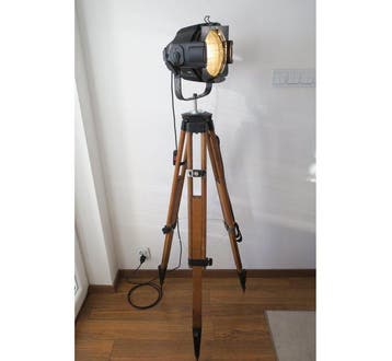 Theater Lamp - Staande lamp - Aluminium, Staal, Hout