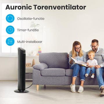 2dekans | Auronic Torenventilator - Staande Ventilator met, Witgoed en Apparatuur, Ophalen of Verzenden, Gebruikt