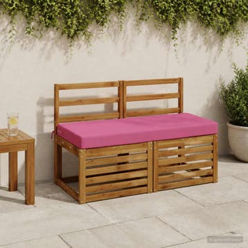 vidaXL Bankkussen SOEST 100% Polyester Roze 110 x 50 x 8 cm, Verzenden, Nieuw, Roze