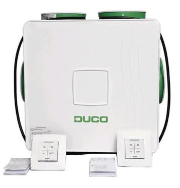DucoBox Reno 325m³/h incl. CO2 en RF bediening- Euro stekker, Doe-het-zelf en Verbouw, Ophalen of Verzenden, Nieuw, Afzuiger