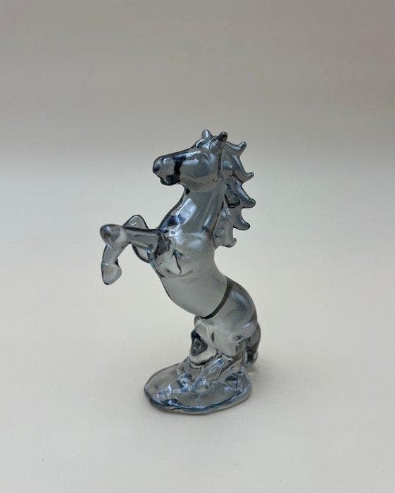 sculptuur, ***Rearing horse*** - 14 cm - Glas, Antiek en Kunst, Curiosa en Brocante