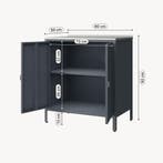 Kast Bolognano voor buiten 92x80x50 cm donkergrijs mat casa., Tuin en Terras, Tuinsets en Loungesets, Verzenden, Nieuw