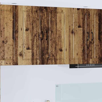 vidaXL Wandkast PORTO Oudhout 80 x 31 x 80 cm Bewerkt hout, Verzenden, Nieuw, Bruin