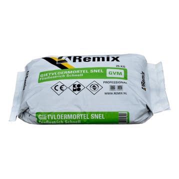 Remix Gietvloermortel Snel 25kg | Gietdekvloermortel, Verzenden, Nieuw