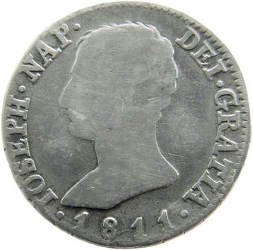 Spanje. Jose Napoleón. 4 Reales Acuñados en Madrid. 1811.