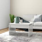 vidaXL Salontafel 68x50x38 cm bewerkt hout hoogglans wit, 50 tot 100 cm, Verzenden, Nieuw, 50 tot 100 cm