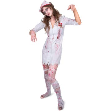 Zombie Verpleegster Kostuum Dames – 2-delig - Maat S, Ophalen of Verzenden, Nieuw