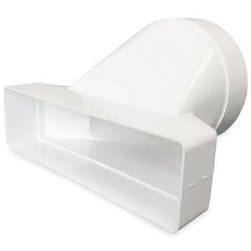 Kunststof verloop 204 x 60mm naar Ø 150mm - asymmetrisch, Verzenden, Nieuw