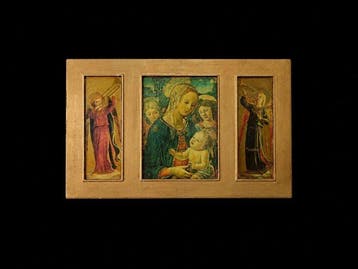 Altaarstuk - Hout - 1960-1970 - Religieuze triptiek - 80 cm, Antiek en Kunst