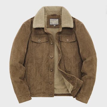 Herfst/Winter Corduroy Heren Jas - Warm & Casual Winddicht m, Verzenden, Nieuw