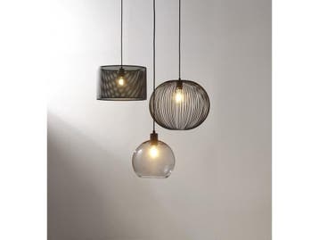 NIKKI Hanglamp - Ø44 cm - Zwart - 1 lichtpunt, Verzenden, Zo goed als nieuw