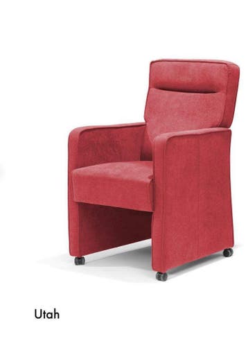 Eetkamerstoel Utah - eetkamerstoelen - Rood, Huis en Inrichting, Stoelen, Nieuw, Rood, Stof