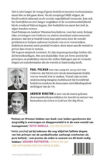 Netto positief - Paul Polman 9789044650488, Verzenden, Zo goed als nieuw, Paul Polman