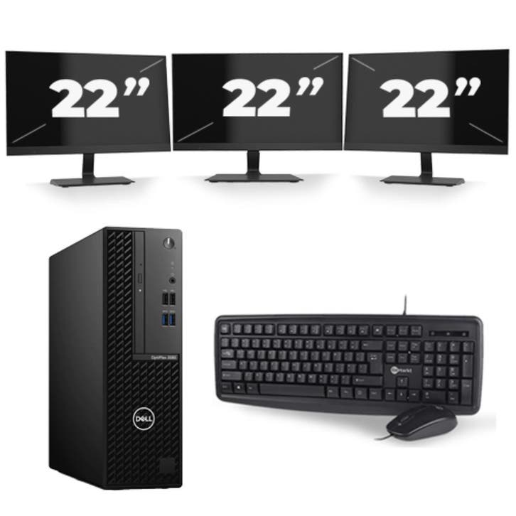 Dell OptiPlex 3080 Micro  -   i7-10e  - 8GB  - 256GB  + 3x 2, Computers en Software, Desktop Pc's, SSD, Refurbished, Verzenden