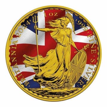 Verenigd Koninkrijk. 2 Pounds 2024 1 oz Britannia UK Flag