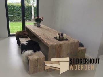 Steigerhout Eettafel voor Actie prijzen en gratis levering, Huis en Inrichting, Verzenden, Nieuw, Overige houtsoorten