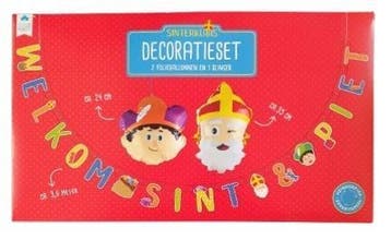 Sinterklaas welkom Sint en Piet decoratie slinger honeycombs, Verzenden, Nieuw